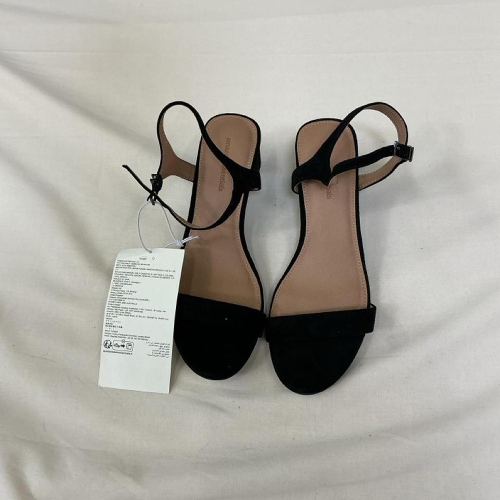 Classic black Amazon Essentials block heel sandals